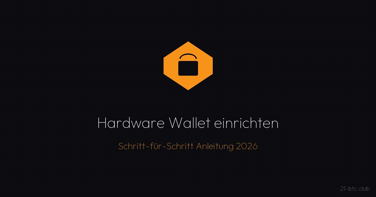 Bitcoin Hardware Wallet einrichten – BitBox02 Schritt-für-Schritt Anleitung mit Schlüssel-Symbol, 21 BTC Club